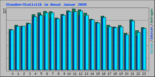 Stunden-Statistik im Monat Januar 2020