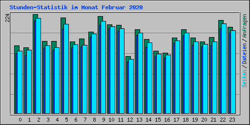 Stunden-Statistik im Monat Februar 2020