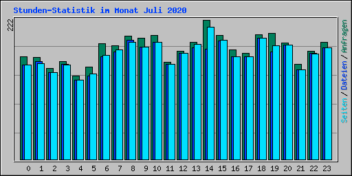 Stunden-Statistik im Monat Juli 2020