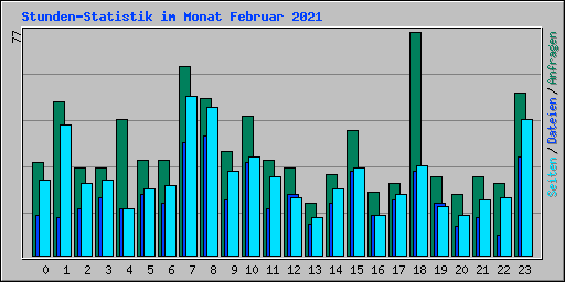 Stunden-Statistik im Monat Februar 2021