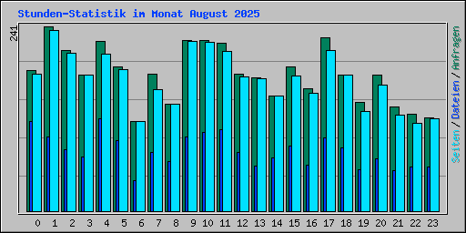 Stunden-Statistik im Monat August 2025