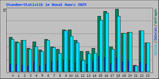 Stunden-Statistik im Monat Maerz 2025