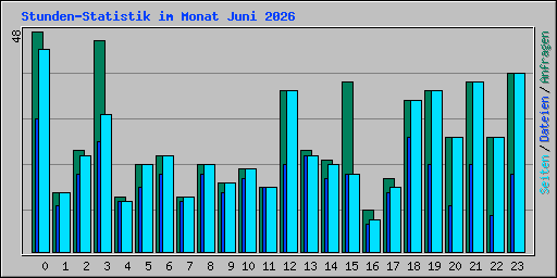 Stunden-Statistik im Monat Juni 2026