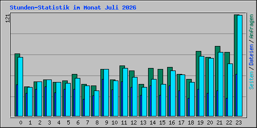 Stunden-Statistik im Monat Juli 2026